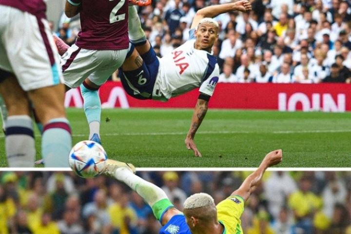 🤸梦回世界杯!英超官方晒理查利森两记倒钩剪影:这集看过!