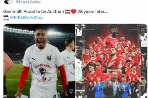  阿拉巴社媒晒照庆祝：身为奥地利人而骄傲，时隔28年重回世界杯！
